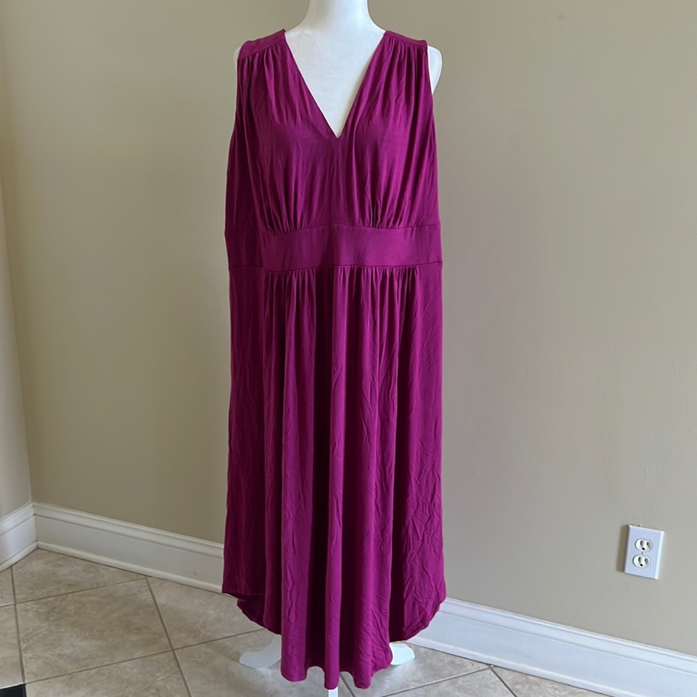 Adorne Woman Maxi Dress Size 2X Berry New With Tags